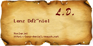 Lenz Dániel névjegykártya